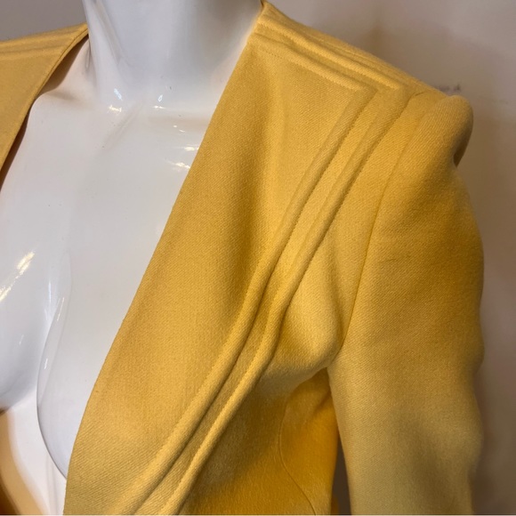 LOUIS FERAUD Yellow Wool Skirt Suit 4• Excellent - Picture 5 of 14